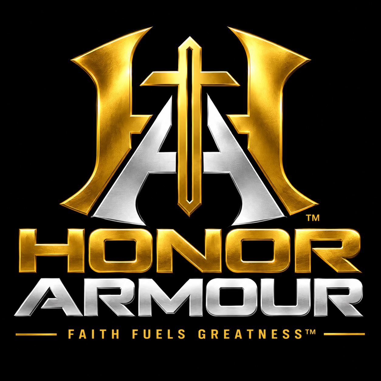 Gold and White Honor Armour channel logo